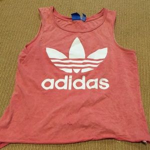 Pink adidas tank top